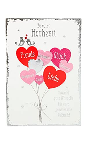Depesche 3003.043 Glückwunsch-Karte zur Hochzeit, elegante Hochzeitskarte mit passendem Spruch, ohne Innentext, inkl. Umschlag, 17,5 x 12,5 cm Depesche 3003.043 Glückwunsch-Karte zur Hochzeit, elegante Hochzeitskarte mit passendem Spruch, ohne Innentext, inkl. Umschlag, 17,5 x 12,5 cm von Depesche
