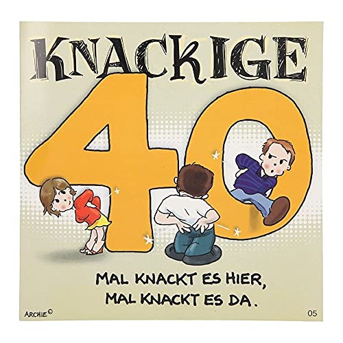 Depesche 3865.005 Glückwunsch-Karte zum 40. Geburtstag, witzige Geburtstagskarte mit Musik, passendem Spruch und Archie Motiv, mit Innentext, inkl. Umschlag, 17 x 16,5 cm Depesche 3865.005 Glückwunsch-Karte zum 40. Geburtstag, witzige Geburtstagskarte mit Musik, passendem Spruch und Archie Motiv, mit Innentext, inkl. Umschlag, 17 x 16,5 cm von Depesche