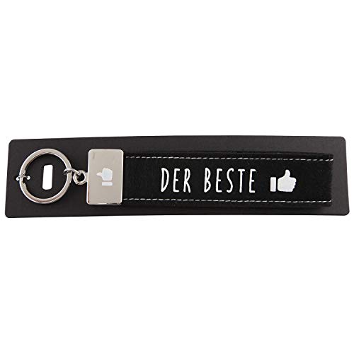 Depesche 4298-002 Schlaufen Schlüsselanhänger aus Filz, mit graviertem Metallabschluss und kultigem Aufdruck, Die Beste, dunkelgrau, ca. 17 x 3 x 1 cm, Schwarz Depesche 4298-002 Schlaufen Schlüsselanhänger aus Filz, mit graviertem Metallabschluss und kultigem Aufdruck, Die Beste, dunkelgrau, ca. 17 x 3 x 1 cm, Schwarz von Depesche