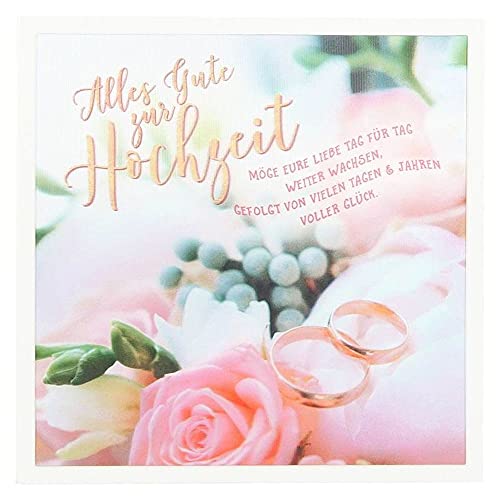 Depesche 5326.040 Glückwunsch-Karte zur Hochzeit mit 3D Motiv, Hochzeitskarte, ca. 17 x 17 cm groß, inkl. passendem Umschlag und Innentext Depesche 5326.040 Glückwunsch-Karte zur Hochzeit mit 3D Motiv, Hochzeitskarte, ca. 17 x 17 cm groß, inkl. passendem Umschlag und Innentext von Depesche