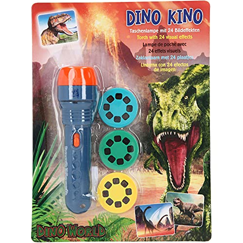 Depesche 5667 Dino World - Taschenlampe mit 24 Bildeffekten, handliche Lampe, die Dinosaurier-Bilder projizieren kann, batteriebetrieben von Depesche