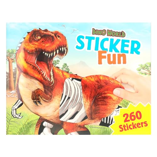 Depesche 12408 Dino World Sticker Fun - Stickerbuch mit 24 bunten Hintergrundseiten zum Selbstgestalten, inkl. 250 Sticker von Depesche