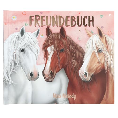 Depesche 13938 Miss Melody - Freundebuch in Rosa, mit Pferde Motiv, Freundschaftsbuch mit 108 Seiten zum Eintragen und Verzieren von Depesche