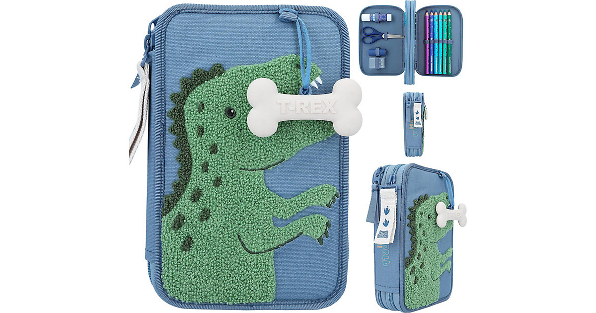 Dino World Doppel-Federmäppchen zum Umhängen DINO MINI blau, befüllt, 20-tlg. grün/blau Dino World Doppel-Federmäppchen zum Umhängen DINO MINI blau, befüllt, 20-tlg. grün/blau von Depesche