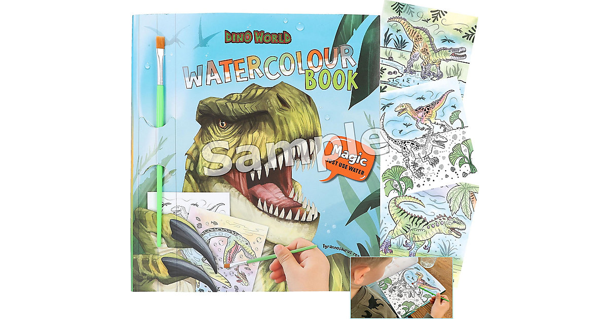 Dino World Watercolour Book Magic, inkl. Pinsel grün Dino World Watercolour Book Magic, inkl. Pinsel grün von Depesche