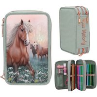 Miss Melody 3 Fach Federtasche ROMANTIC FIELDS von Depesche