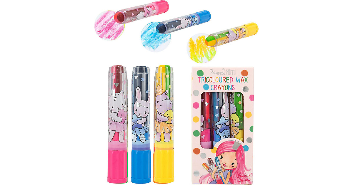 Princess Mimi Wachsmalstifte Tricolor, 3 Stück mehrfarbig Modell 2 Princess Mimi Wachsmalstifte Tricolor, 3 Stück mehrfarbig Modell 2 von Depesche