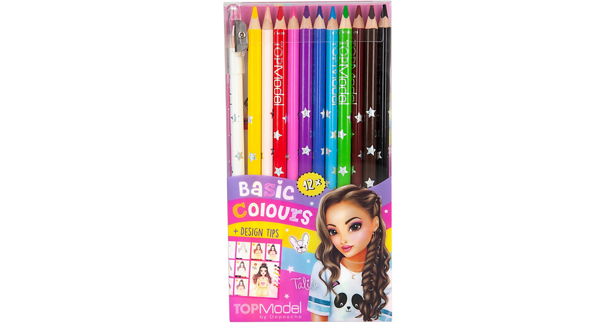 TOPModel Buntstifte Basic, 12 Farben, inkl. Spitzer & Malschule bunt TOPModel Buntstifte Basic, 12 Farben, inkl. Spitzer & Malschule bunt von Depesche