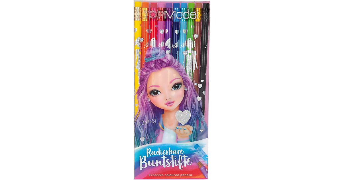 TOPModel Buntstifte radierbar, 12 Farben TOPModel Buntstifte radierbar, 12 Farben von Depesche