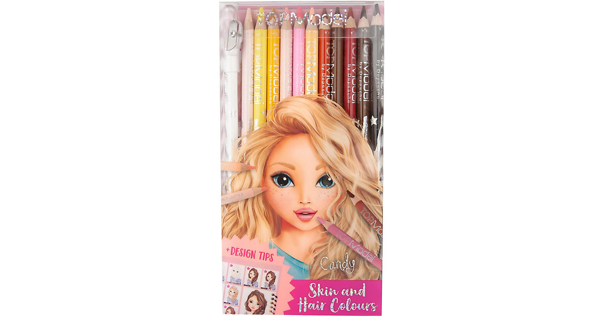 TOPModel Buntstifte Haut- und Haartöne, 12 Farben, inkl. Spitzer & Malschule pastell TOPModel Buntstifte Haut- und Haartöne, 12 Farben, inkl. Spitzer & Malschule pastell von Depesche