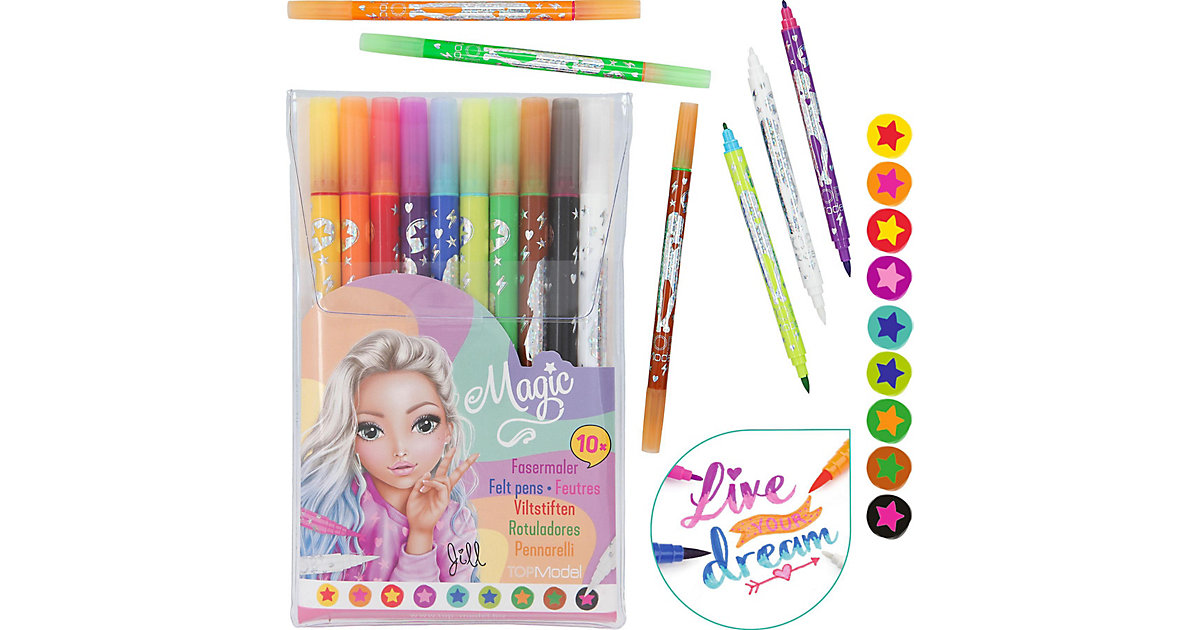 TOPModel Doppelfasermaler Magic, 10 Stifte bunt Modell 3 TOPModel Doppelfasermaler Magic, 10 Stifte bunt Modell 3 von Depesche
