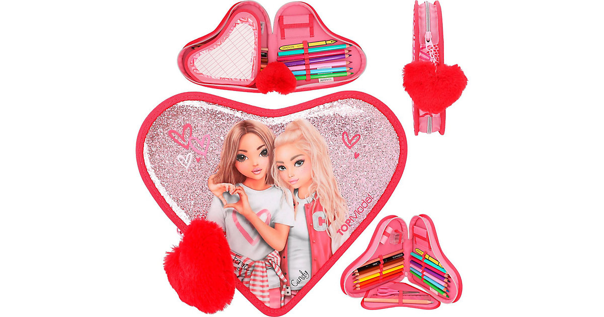 TOPModel Herz-Federmäppchen ONE LOVE, befüllt, 18-tlg. mehrfarbig TOPModel Herz-Federmäppchen ONE LOVE, befüllt, 18-tlg. mehrfarbig von Depesche