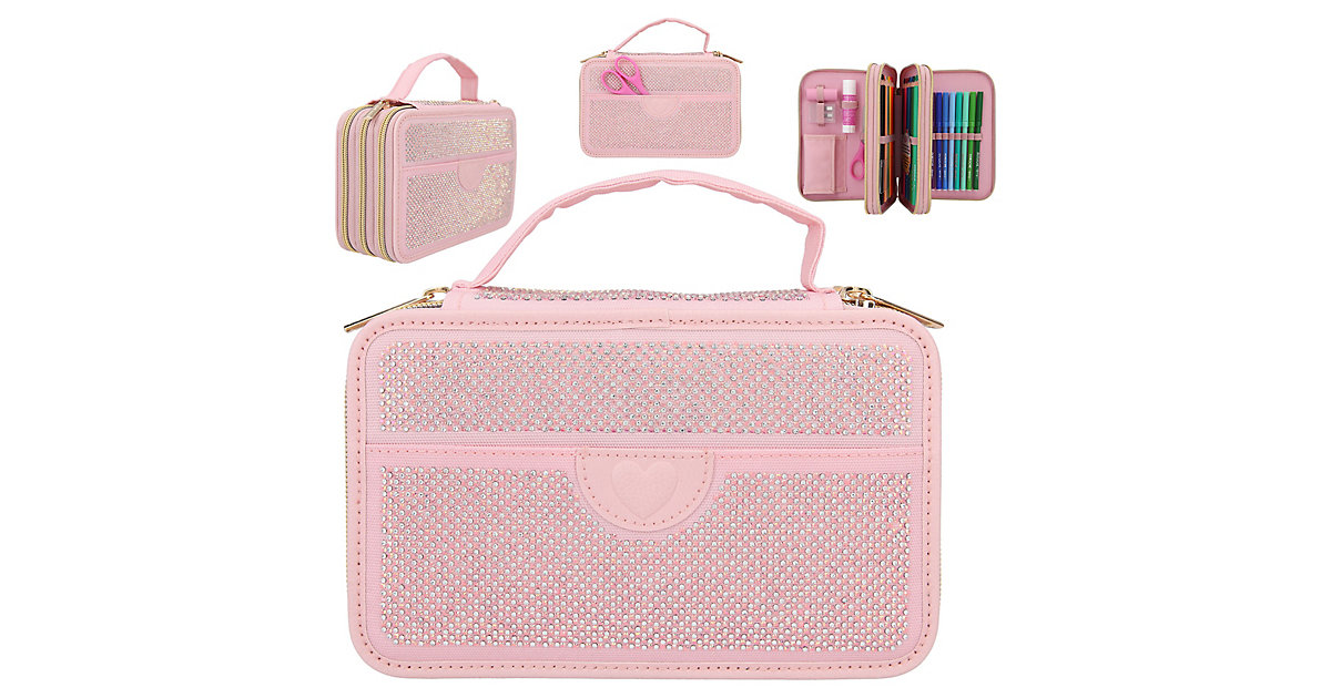 TOPModel Triple-Federmäppchen GLAM, befüllt mit über 40 Teilen rosa TOPModel Triple-Federmäppchen GLAM, befüllt mit über 40 Teilen rosa von Depesche