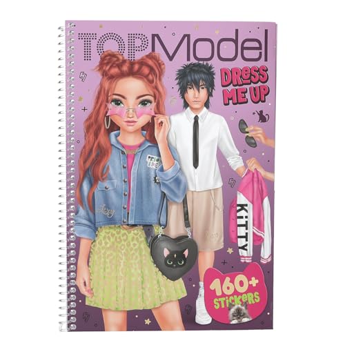 Depesche 13387 TOPModel Rebel Kitty - Dress Me Up Stickerbuch mit 20 Seiten vorgedruckter Model Motive zum Selbstgestalten, inkl. 7 Stickerbogen von Depesche