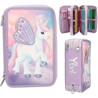 Ylvi 3 Fach Federtasche mit appliziertem Flügel von Depesche