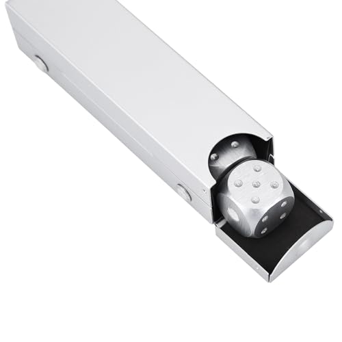 Depisuta Aluminiumlegierungstischspiel Würfel Set Deluxe Colors Easy Storage für Poker 5PCS Gold Rechteckbox (Rechteck) von Depisuta