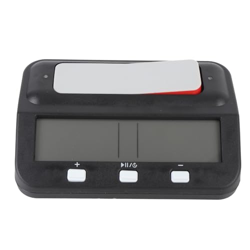 Depisuta Digitaler Schachtimer, Professionelle Schachuhr mit Belohnungsverzögerung, Zeitalarm, Speicherfunktion, Countdown-Up für Brettspielwettbewerbe, Klare Warnungen und LCD-Anzeige (Black) von Depisuta