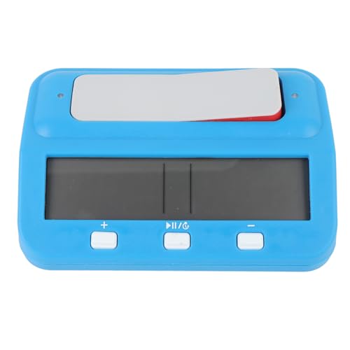 Depisuta Digitaler Schachtimer, Professionelle Schachuhr mit Belohnungsverzögerung, Zeitalarm, Speicherfunktion, Countdown-Up für Brettspielwettbewerbe, Klare Warnungen und LCD-Anzeige (Blue) von Depisuta