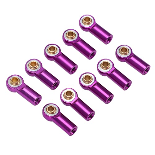 Depisuta Feine Verarbeitung 10pcs Aluminium M3 Ballkopfhalter für Axiales SCX10 1/10 RC -Auto, Einfach Installieren und Entfernen, Präzisionsanpassung (Purple) von Depisuta