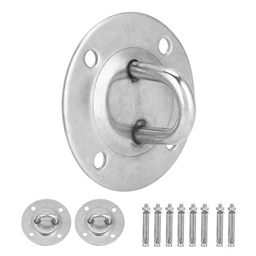 Depisuta Langlebige Yoga -Hängematte in Edelstahl Zum Hängen Stabilen Decken für Yoga -Profis und Anfänger, Silver 2 Mount 8 Boulon von Depisuta