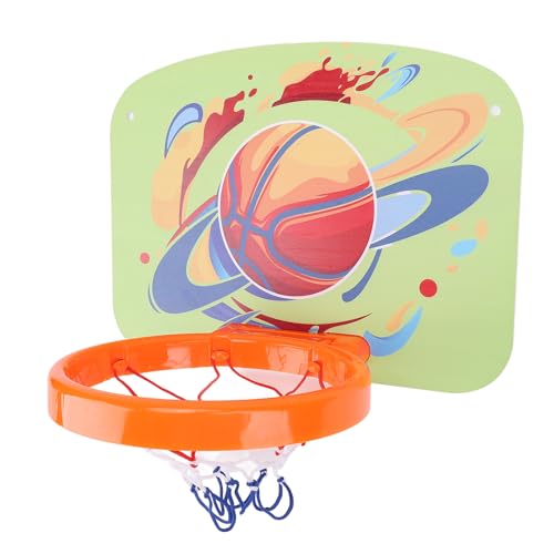 Depisuta Mini-Basketballkorb, Cartoon Wandmontage Basketballkorb Kunststoff hängenden Basketballkranz, verstellbare Höhe, kein Bohren Indoor-Basketballkorb für Kinder (Stil A) von Depisuta