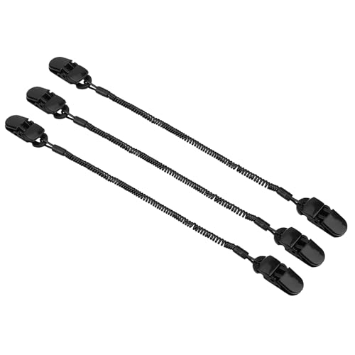 Depisuta Set von Klemmen/Halter des Fischerhuthalters mit Gerolltem Kabel, 3 -PC -Mandat für Schwarze Kappe für Outdoor Sportarten von Depisuta
