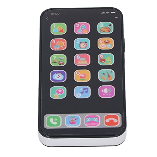 Depisuta Simulation für Mobiltelefon Spielzeug mit Lustigen Funktionen für , Baby -Lernspielzeug für Kleine 3 -jährige Old (Englisches Schwarz) von Depisuta