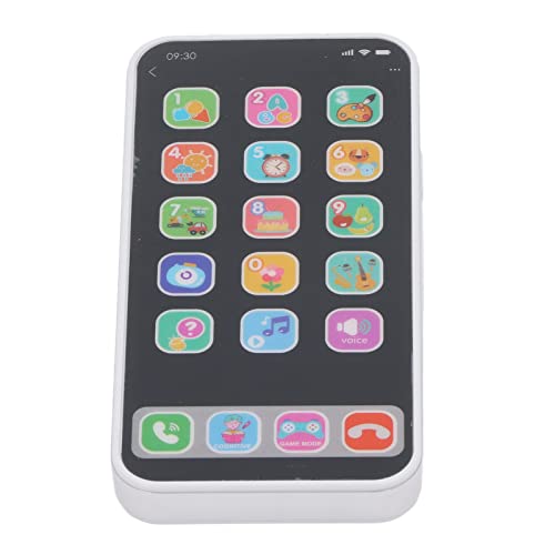 Depisuta Simulation für Mobiltelefon Spielzeug mit Lustigen Funktionen für , Baby -Lernspielzeug für Kleine 3 -jährige Old (Englisches Weiß) von Depisuta