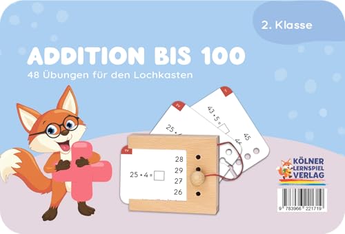 Der Lochkasten Addition bis 100: Kartensatz von Der Lochkasten