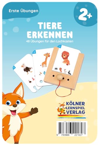 Tiere erkennen: Kartensatz für den Lochkasten Tiere erkennen: Kartensatz für den Lochkasten von Der Lochkasten