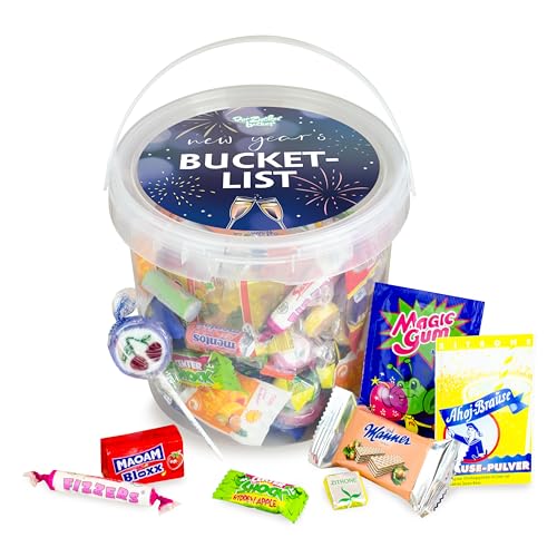 Der Zuckerbäcker Bucket List L – kleiner Süßigkeiten-Eimer für das Jahresende, Süßigkeiten für Silvester und jede Silvester-Party Der Zuckerbäcker Bucket List L – kleiner Süßigkeiten-Eimer für das Jahresende, Süßigkeiten für Silvester und jede Silvester-Party von Der Zuckerbäcker