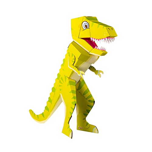 Der kleine Knick Shelfmade Stehende Schultüte für Mädchen & Jungen - 100cm Geschwister-Schultüte als Bastelset für Schule & Kindergarten - ideal zur Einschulung (Dino) von Der kleine Knick