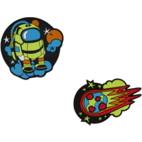 DERDIEDAS D841100101187 Neon Crazy Wechselbuttons, 2tlg. von DerDieDas