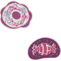 DERDIEDAS D841100119800 Sweet Sprinkles Wechselbuttons, 2-teilig von DerDieDas