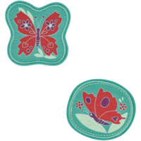 DERDIEDAS D841100119900 Butterfly Garden Wechselbuttons, 2-teilig von DerDieDas