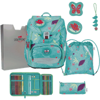 DERDIEDAS D845100119900 Schulrucksack-Set 5-teilig Butterfly Garden ErgoFlex Light Set von DerDieDas