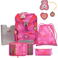 DERDIEDAS D8505182 Schulrucksack-Set 5-teilig Roses ErgoFlex Light von DerDieDas
