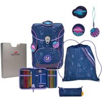 DERDIEDAS D8509163 5-teiliges Schulrucksack-Set Ergoflex Easy Deep Ocean von DerDieDas