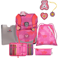 DERDIEDAS D8510182 Schulranzen-Set 5-teilig Roses ErgoFlex Tiny von DerDieDas