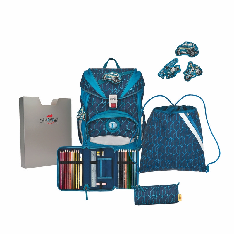 DerDieDas Schulranzen Set ErgoFlex Blue Speed 5-tlg. DerDieDas Schulranzen Set ErgoFlex Blue Speed 5-tlg. von DerDieDas