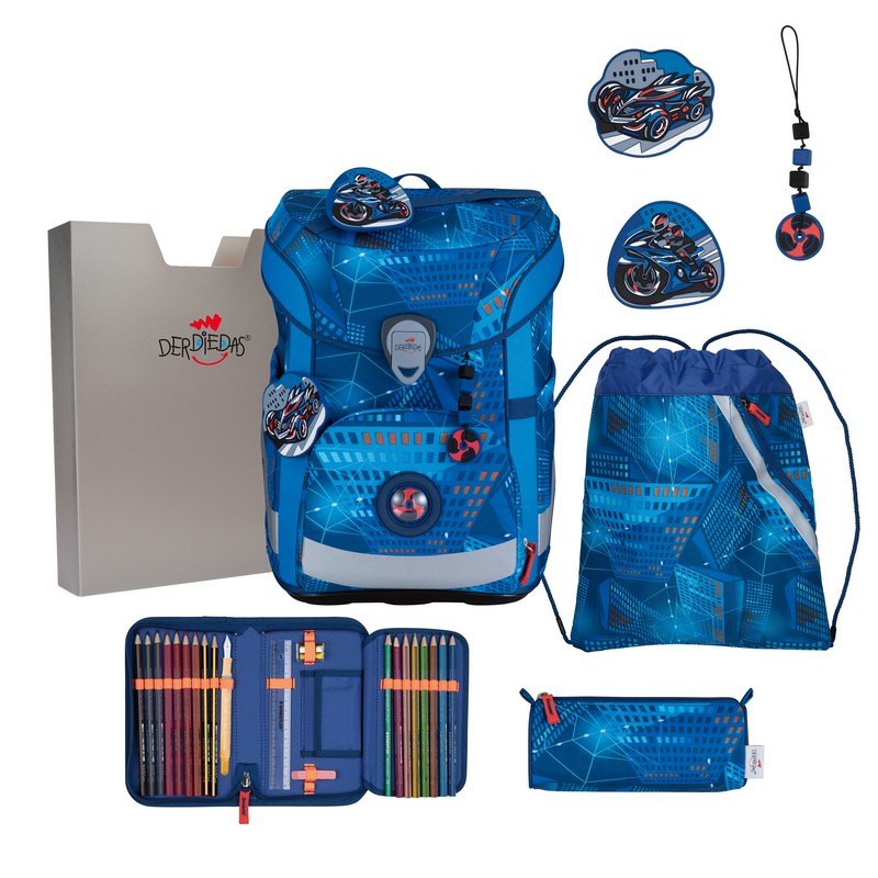 DerDieDas Schulranzen Set ErgoFlex Easy Turbo Speed 5-tlg. von DerDieDas