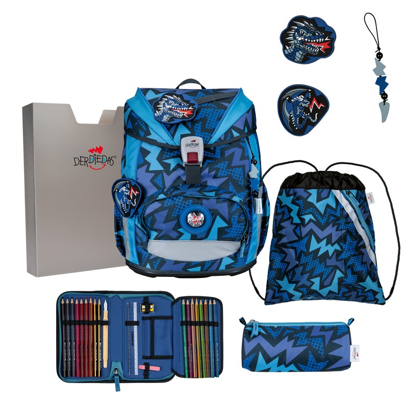 DerDieDas Schulranzen Set ErgoFlex Light Dark Dragon 5-tlg. DerDieDas Schulranzen Set ErgoFlex Light Dark Dragon 5-tlg. von DerDieDas