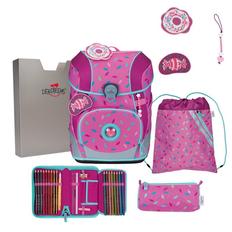 DerDieDas Schulranzen Set ErgoFlex Tiny Sweet Sprinkles 5-tlg. von DerDieDas