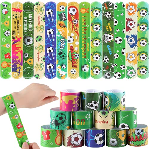 Deratta 24 Stück Fußball Schnapparmband Kinder Slap Armband Fussball Party Mitgebsel Kindergeburtstag Kleine Geschenke für Kinder Fußball Party Klatscharmband Jungen Deratta 24 Stück Fußball Schnapparmband Kinder Slap Armband Fussball Party Mitgebsel Kindergeburtstag Kleine Geschenke für Kinder Fußball Party Klatscharmband Jungen von Deratta