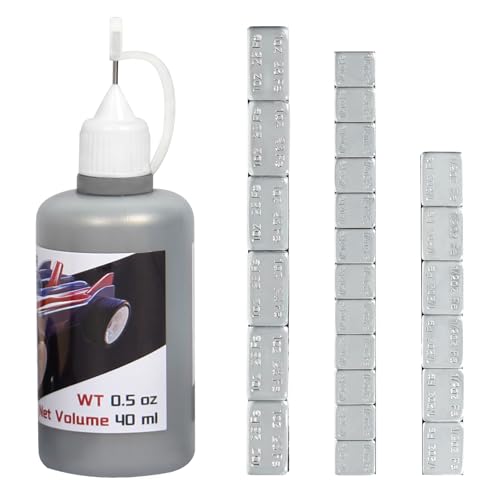 Pinewood Gewichte, Auto-Set, 3 Größen, 24 Stück, Eisen-Klebegewichte, 1/4 Unzen, 1/56.7 g, 28.3 g Klebegewichte und 40 ml Graphit-Schmierpulver für Derby-Auto Pinewood Gewichte, Auto-Set, 3 Größen, 24 Stück, Eisen-Klebegewichte, 1/4 Unzen, 1/56.7 g, 28.3 g Klebegewichte und 40 ml Graphit-Schmierpulver für Derby-Auto von Derbopine