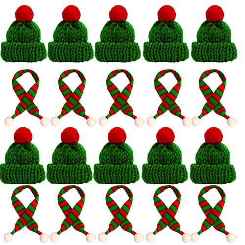 20 Stück Mini Weihnachtsmütze, Kleine Weihnachtsmütze und Schal Set, Mini-Strickmütze des Weihnachten, Nikolausmütze Klein für Weihnachten Weinflasche Abdeckung, Puppenhaus, Weihnachtsfeiern 20 Stück Mini Weihnachtsmütze, Kleine Weihnachtsmütze und Schal Set, Mini-Strickmütze des Weihnachten, Nikolausmütze Klein für Weihnachten Weinflasche Abdeckung, Puppenhaus, Weihnachtsfeiern von Dereine