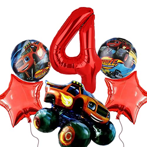 Cartoon Geburtstagsdeko 4 Jahre, 6 PCS Cartoon Luftballons, Thema Party Ballon Dekoration, Luftballons Geburtstagsfeier, Kindergeburtstag Deko Ballon, Luftballon 4. Geburtstag Jungen Cartoon Geburtstagsdeko 4 Jahre, 6 PCS Cartoon Luftballons, Thema Party Ballon Dekoration, Luftballons Geburtstagsfeier, Kindergeburtstag Deko Ballon, Luftballon 4. Geburtstag Jungen von Dereine