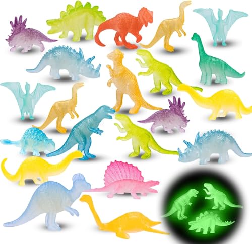 Dereine Dinosaurier Spielzeug Set - 48 Stück Figuren für Kinder, Mini und Leuchtende Dinosaurier, Realistische Figuren für Jungen und Mädchen Dereine Dinosaurier Spielzeug Set - 48 Stück Figuren für Kinder, Mini und Leuchtende Dinosaurier, Realistische Figuren für Jungen und Mädchen von Dereine