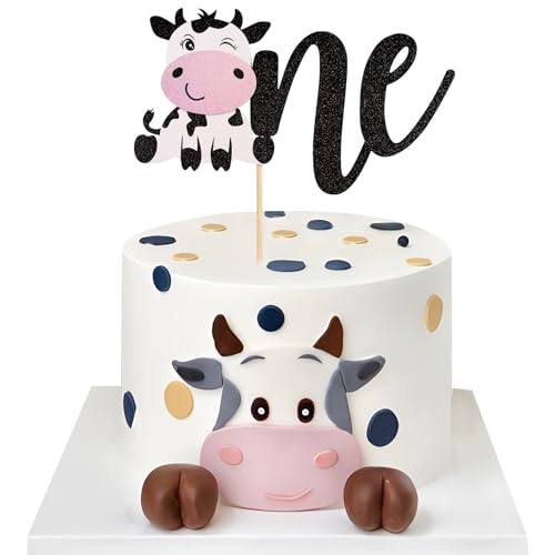Kuh Cupcake Topper, Cake Topper Kuh, Cake Topper Bauernhof Geburtstag, Kuchen Topper Bauernhof, Geeignet für die Dekoration von Geburtstagskuchen für Jungen und Mädchen Kuh Cupcake Topper, Cake Topper Kuh, Cake Topper Bauernhof Geburtstag, Kuchen Topper Bauernhof, Geeignet für die Dekoration von Geburtstagskuchen für Jungen und Mädchen von Dereine