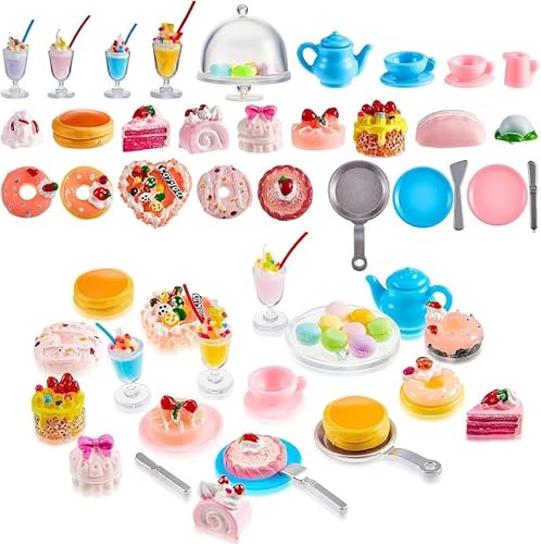 Miniature Dollhouse Food, 40pcs Puppenhaus Zubehör Miniatur Essen, Miniatur Lebensmittel, Mini Pretend Play Food Set, Geeignet Zum Dekorieren von Puppenhäusern für Jungen und Mädchen Miniature Dollhouse Food, 40pcs Puppenhaus Zubehör Miniatur Essen, Miniatur Lebensmittel, Mini Pretend Play Food Set, Geeignet Zum Dekorieren von Puppenhäusern für Jungen und Mädchen von Dereine